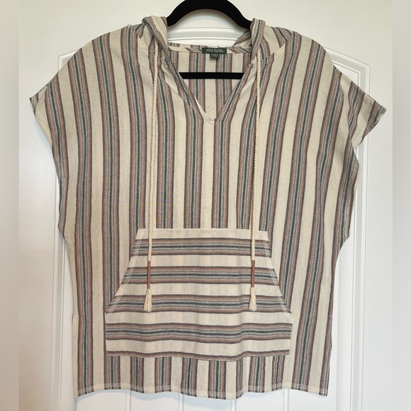 •Target• Woman’s Wild Fable Striped Boho Hooded Style Shirt (Size XS) - Picture 1 of 6